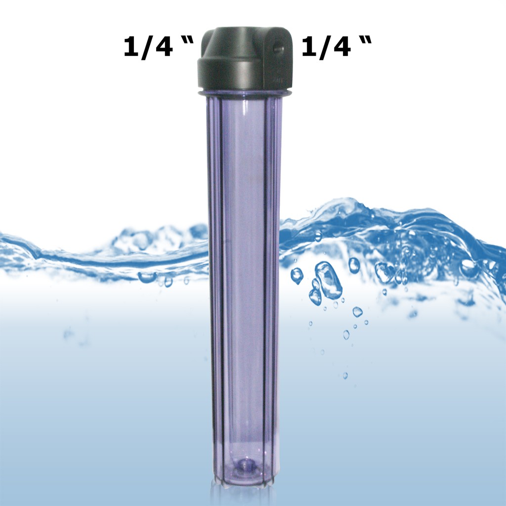 housing filter transparant 20 inch (in out 1/4 inch ) housing filter transparant 20 inch (in out 1/4 inch )
