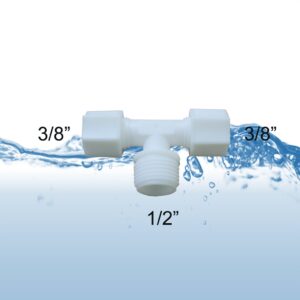 male branch tees jaco compression fitting 3/8 1/2 3/8