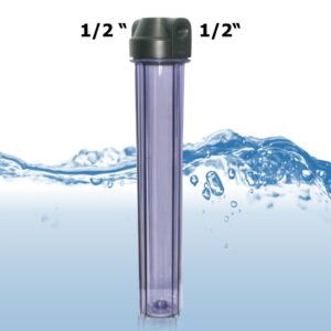 housing filter transparant 20 inch (in out 1/2 inch )