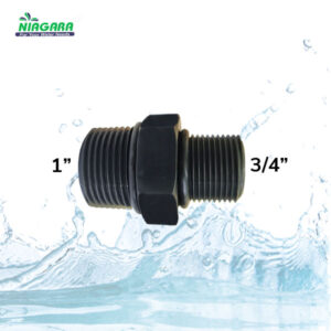 konektor filter air double nipple 1 inch ke 3/4 inch