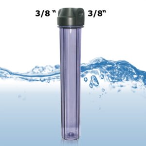 housing filter transparant 20 inch (in out 3/8 inch )