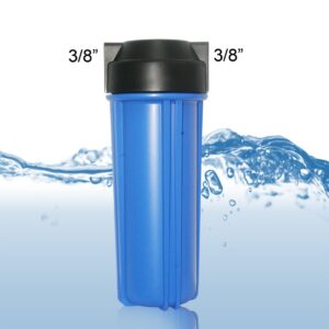 housing filter air blue 10 inch in out 3/8 inch