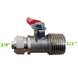 konektor filter ball valve bv 1438 1/2 inch 3/8 inch